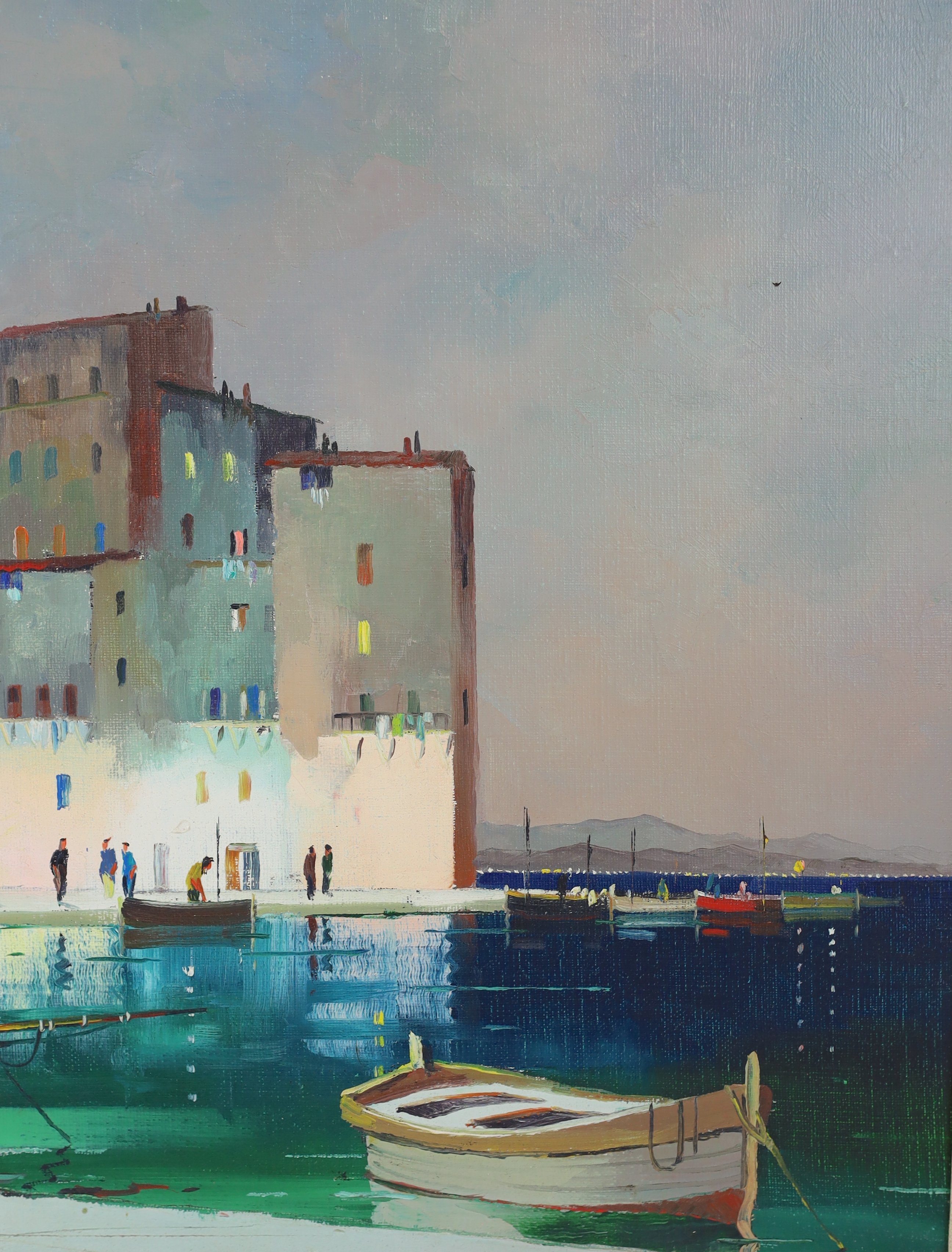 Cecil Rochfort D'Oyly-John (English, 1906-1993), 'St Tropez, 7pm, S of France', oil on canvas, 44 x 64cm